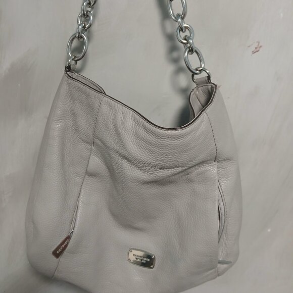 Michael Kors Soft Gray Leather Hobo - Picture 1 of 12